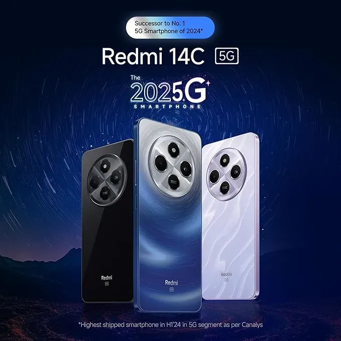 Redmi 14C 5G – Stardust Purple, 4GB RAM, 64GB Storage | Cayroshop