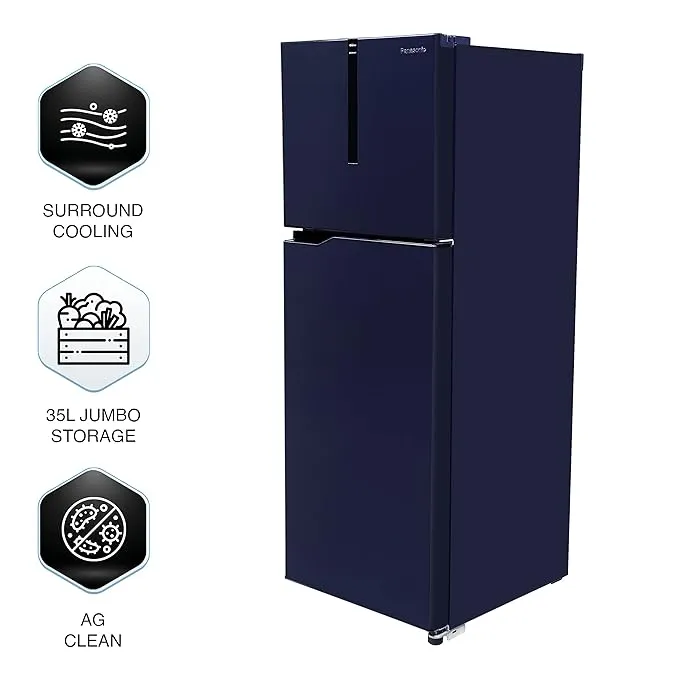 Panasonic 260L 3 Star Double Door Fridge Blue | Cayroshop