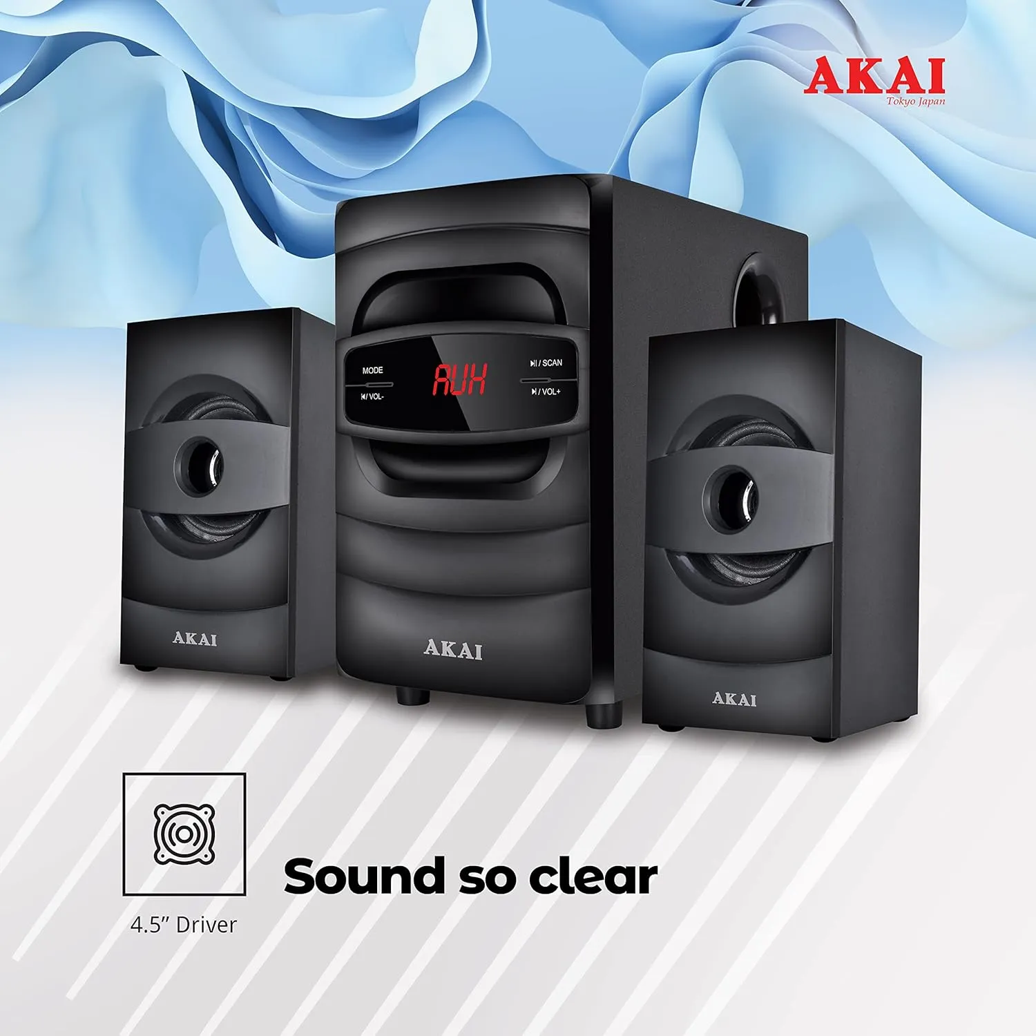 AKAI Zest MS2550 50W 2.1 Bluetooth Speaker | Cayroshop