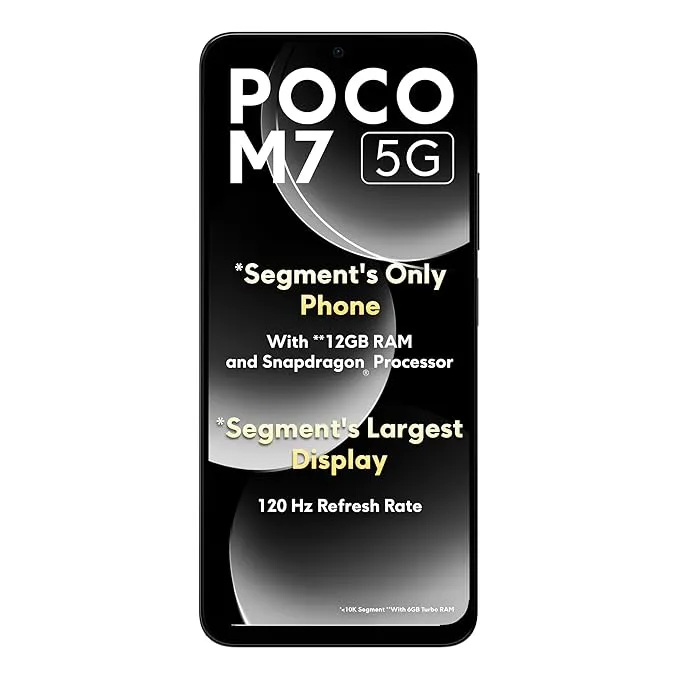 POCO M7 5G Satin Black 6GB 128GB Smartphone | Cayroshop