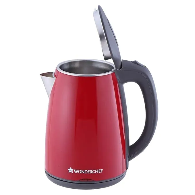 Wonderchef Crimson Edge Electric Kettle 1500W, Red