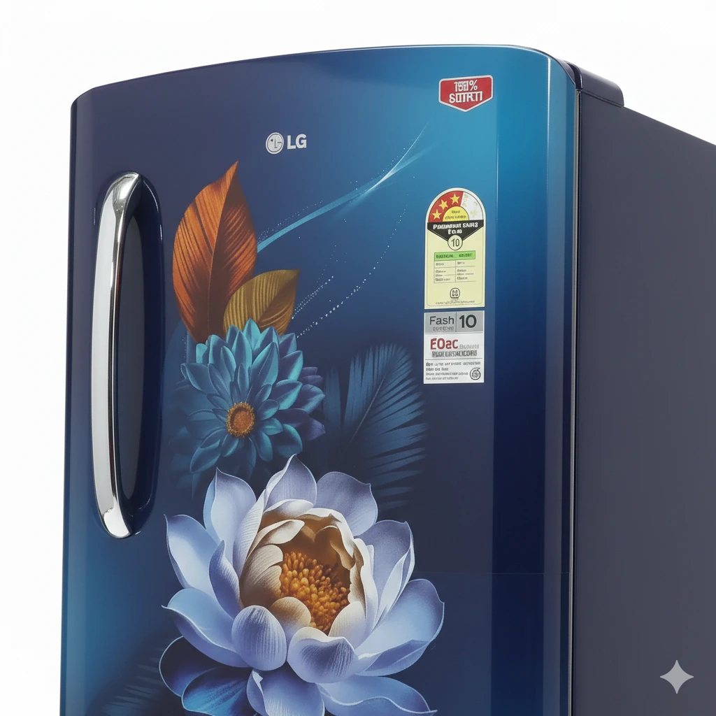 Cayroshop LG 224L Single Door Refrigerator Blue Waterlily